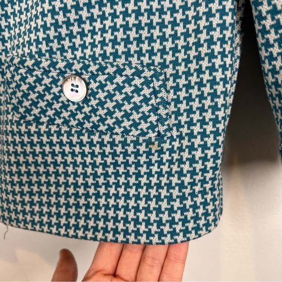 Vintage Blue Houndstooth Jacket - Picture 4 of 8